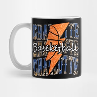 Graphic Basketball Charlotte Proud Name Vintage Mug